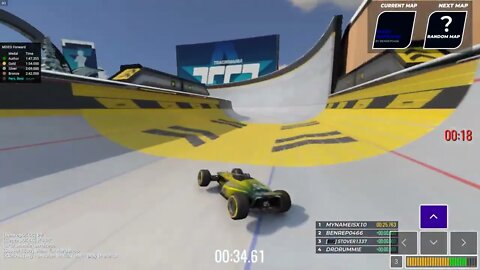 All you need to do is press forward for this map - Trackmania