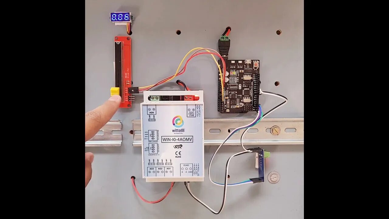 Controlling Analog Output of WIN-IO-4AOMV Modbus RS485 4 Channel Analog Output Card Using Arduino