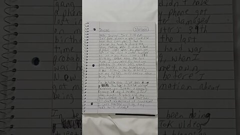 20 seconds per page. 07/30/2023 - #gangstalking Private handwritten #journal made public.