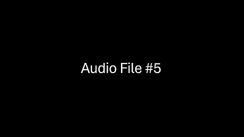 Audio File # 5