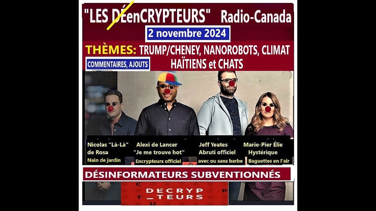 J'analyse "LES DÉCRYPTEURS" (désinformateurs) 2 NOV2024 (Trump vs Cheney, Plus)