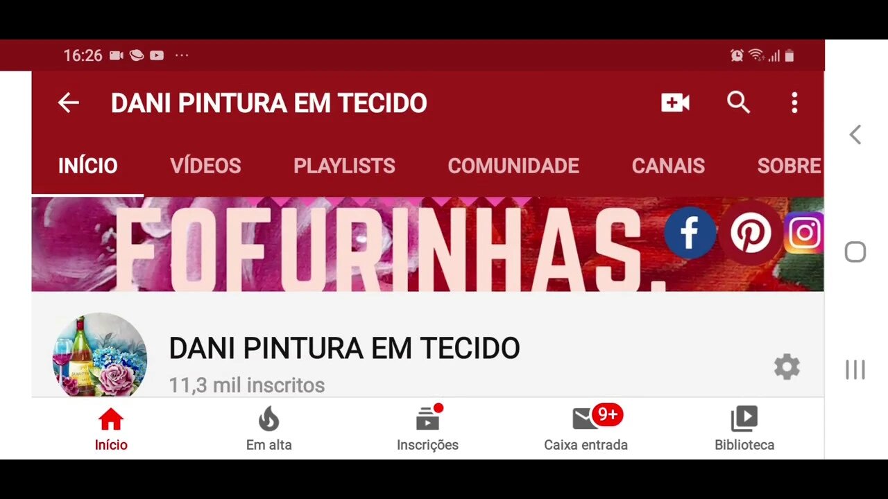 Mostrando o meu blog Dani Pintura em tecido