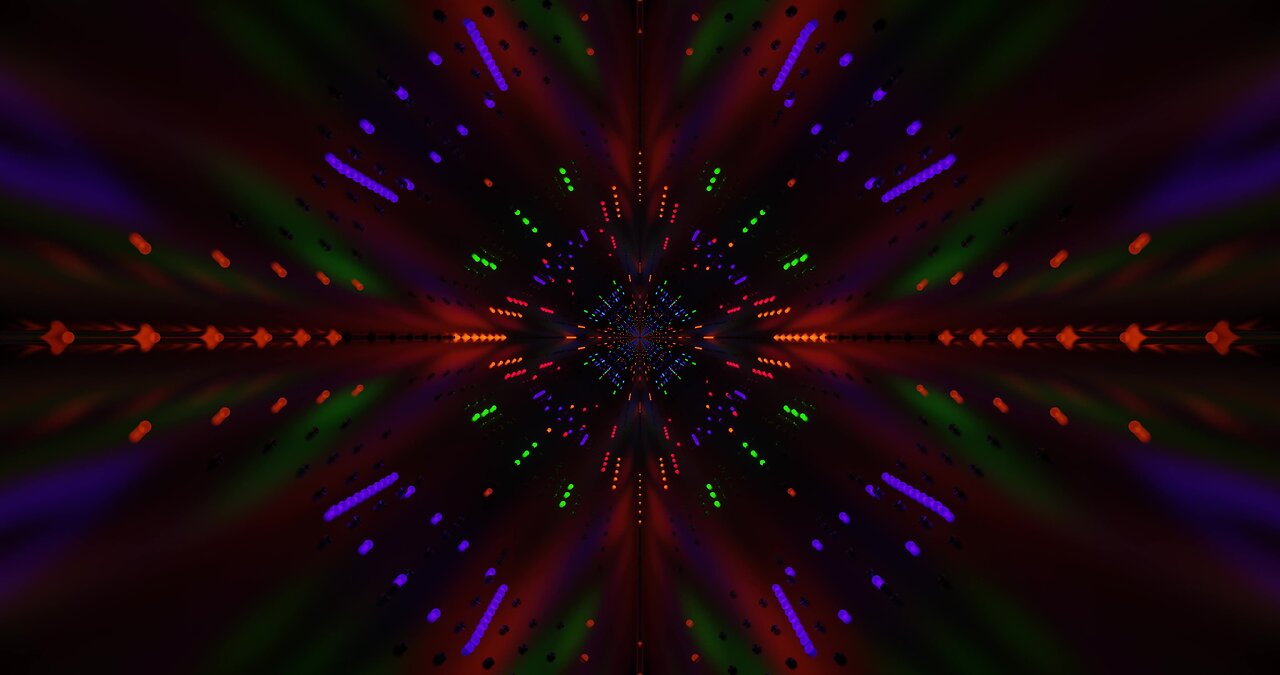 Cool Glowing Neon Tunnel | 4K Background Video for Art Installations