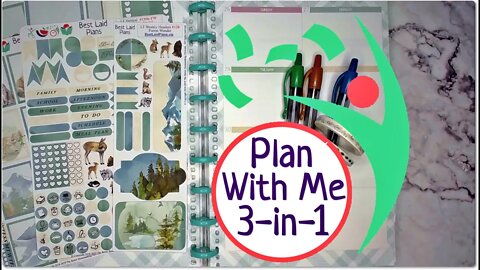 3-in-1 Weekly Plan With Me! Leafy Treetops Horizontal Vertical Dashboard Functional Planners Jan 27