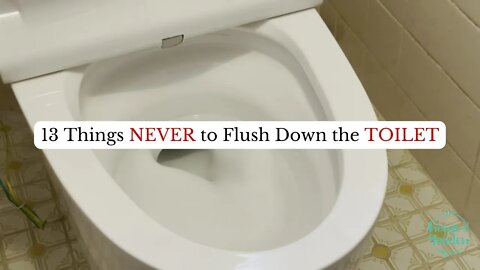 13 Things Never to Flush Down the Toilet