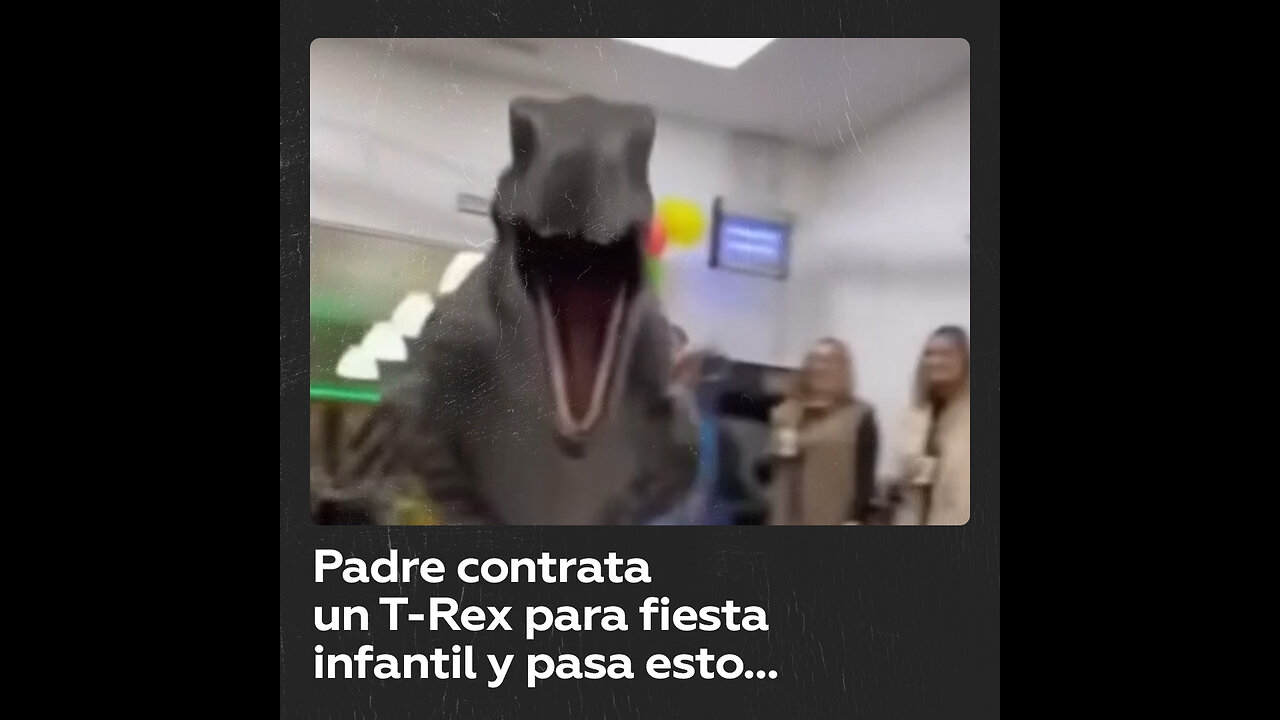 Padre contrata a un Tyrannosaurus rex para una fiesta infantil y aterroriza a los niños