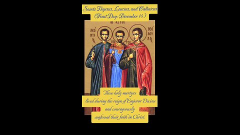 The lives of Saints Thyrsus, Leucius, and Callinicus