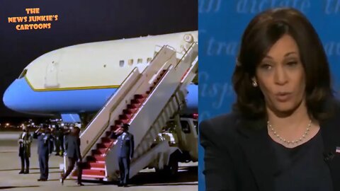 Kamala doesn't salute members of the military as she gets on Air Force Two.