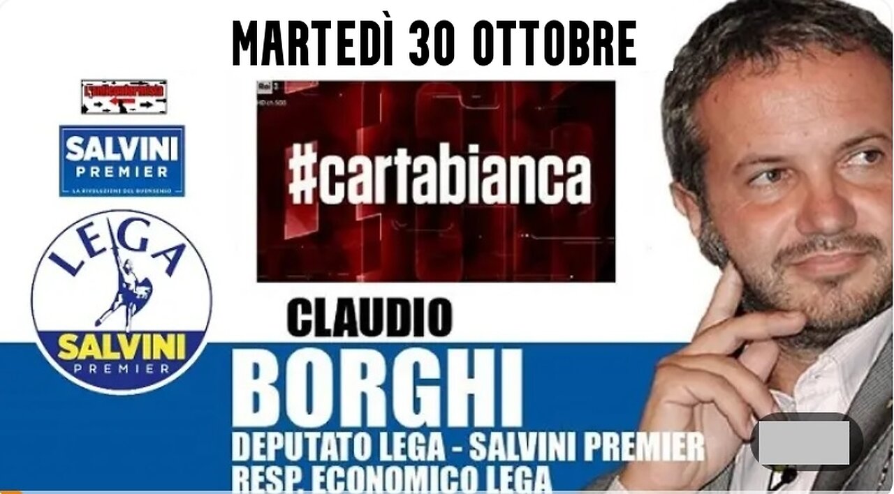 🔴 Claudio Borghi a cartabianca su RAI3 del 30/10/2018 #borghicult