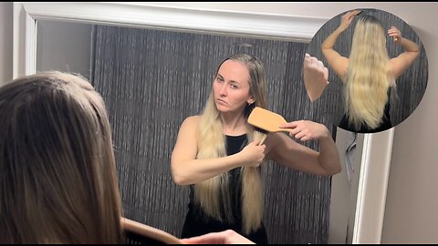 ASMR Hair Brushing Sounds on Long Blonde Hair for Relaxation!