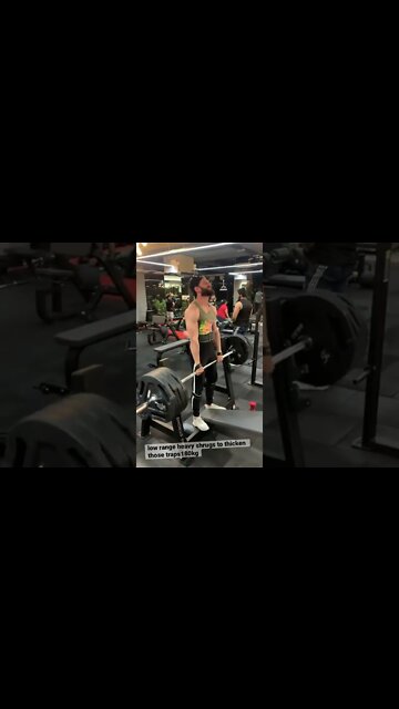180KG HEAVY SHRUGS #shorts #youtubeshorts