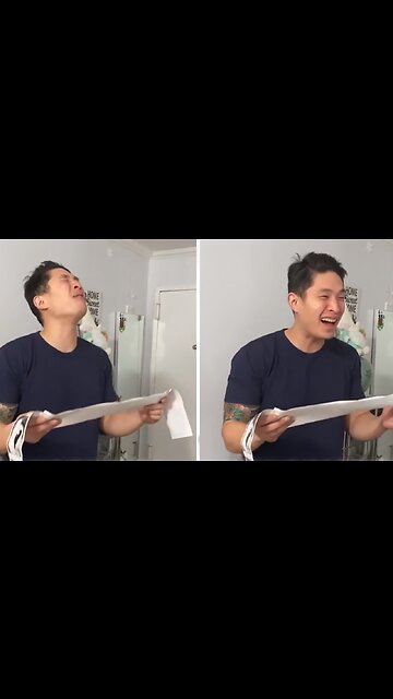 Dad freaks out when he finds out his wife is having triplets