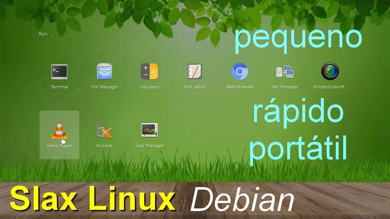 Slax um Linux moderno, portátil, pequeno e rápido - baseado no Debian. Um dos menores Linux do mundo