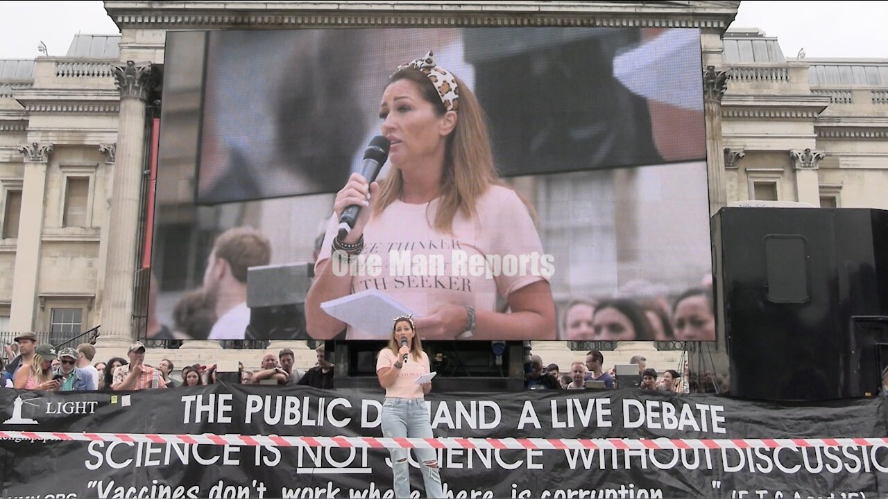 Jaclyn Dunne speech in Trafalgar Square