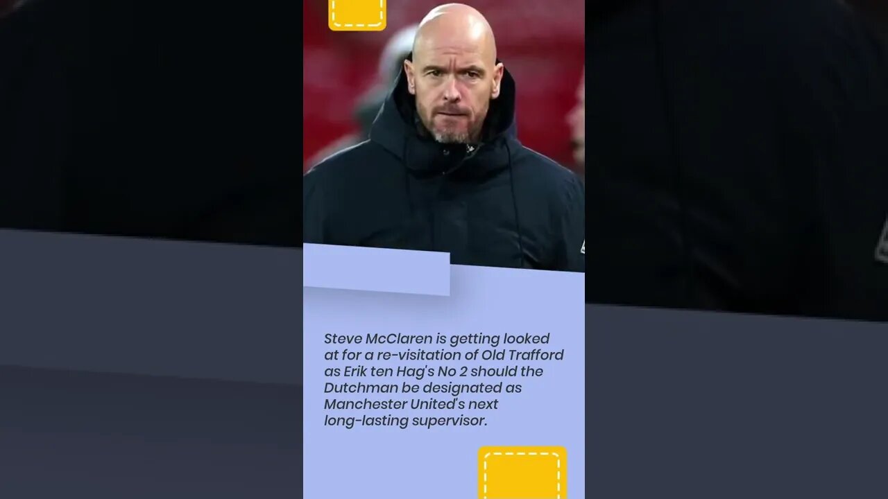 Steve McClaren could be No 2 if Erik ten Hag is appointed at Manchester United #shorts