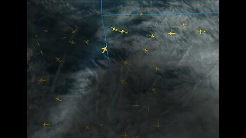 10/23/23 - Flightradar24 Stacked on top of Satellite - Chemtrails