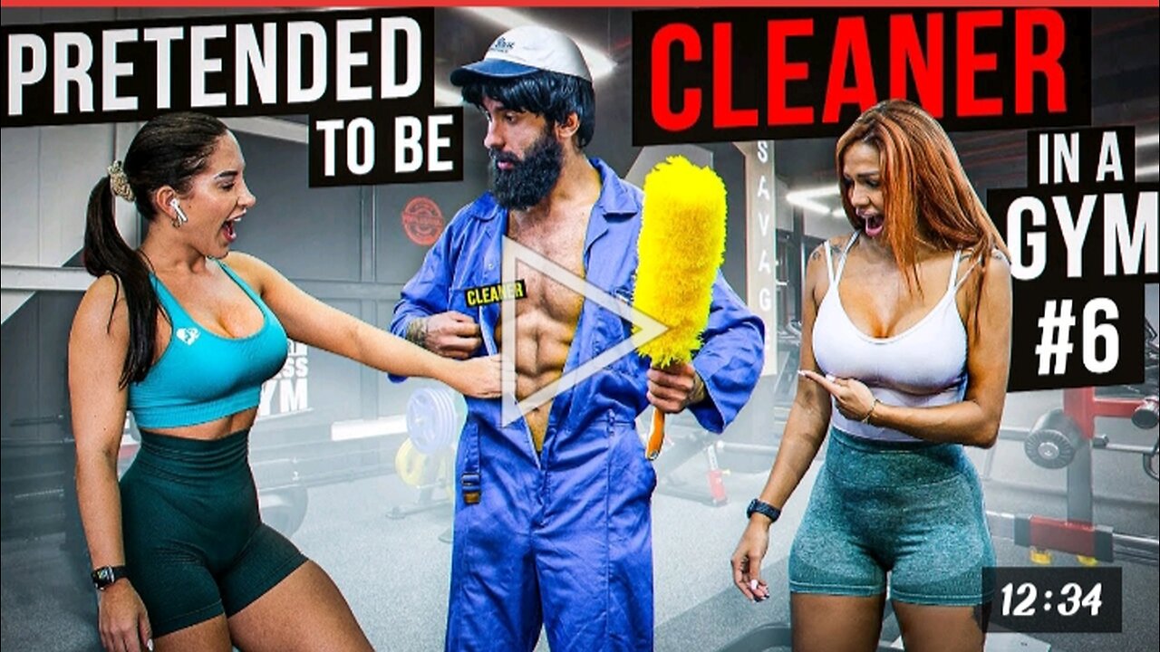 CRAZY CLEANER shocks GIRLS in a GYM fuñny | Aesthetics in Public