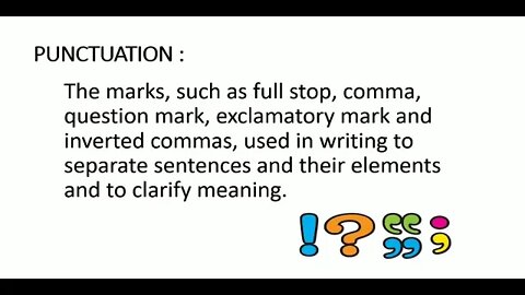 ENGLISH B CLASS 3 UNIT 7 PUNCTUATION MARKS