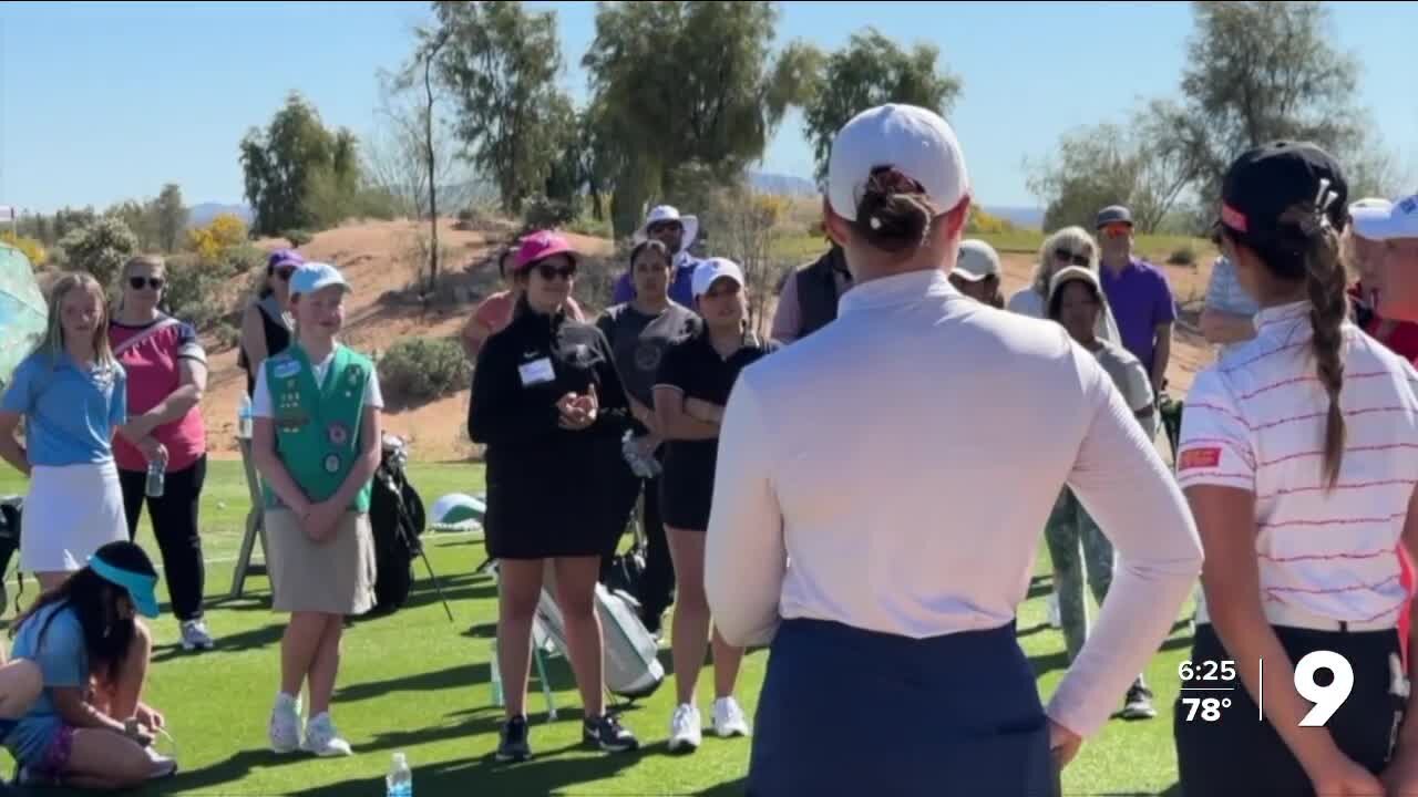 Pro golfers give clinic to southern Arizona girl scouts