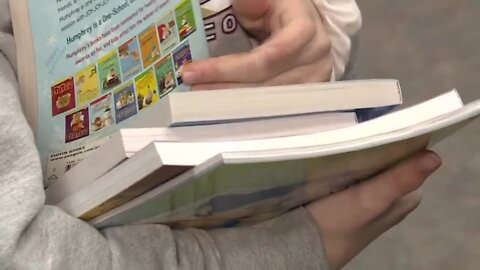 "I think this is the best day of my life!" Students get free books at book fair