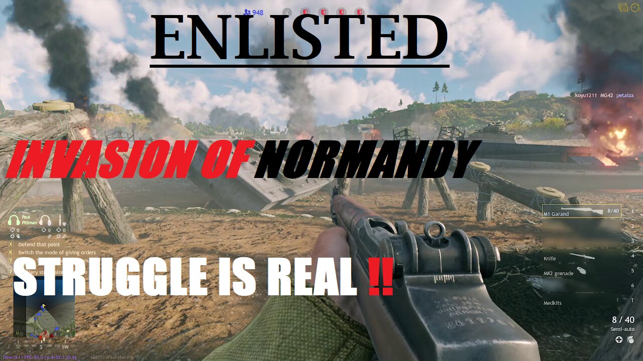 ENLISTED: Gameplay/ Invasion of Normandy/ The Struggle Is Real !!