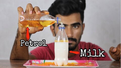 Mixing Petrol + Milk | Shocking Reaction