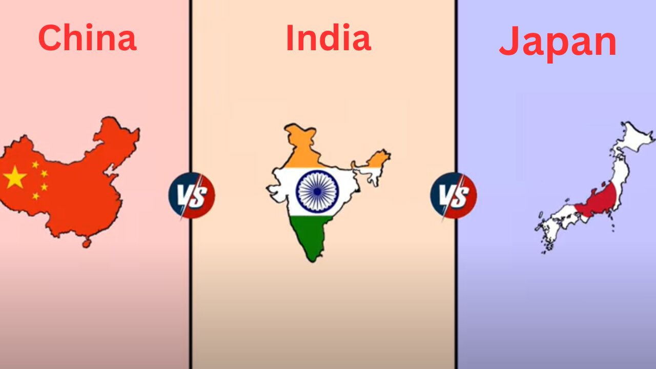 Japan vs India vs China | China vs India vs Japan | Asian Powers Comparison | MK DATA
