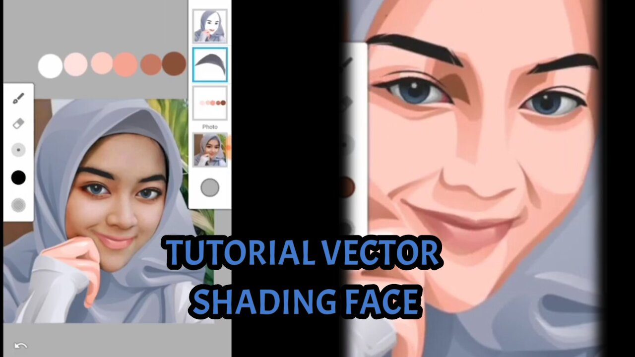 TUTORIAL VECTOR SHADING FACE INFINITE SIMPLE