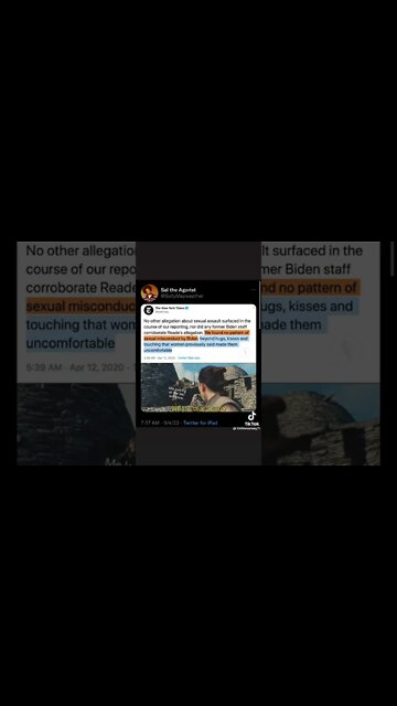 We found no Pattern of Sexual Misconduct from Biden, except for the stuff he did do.