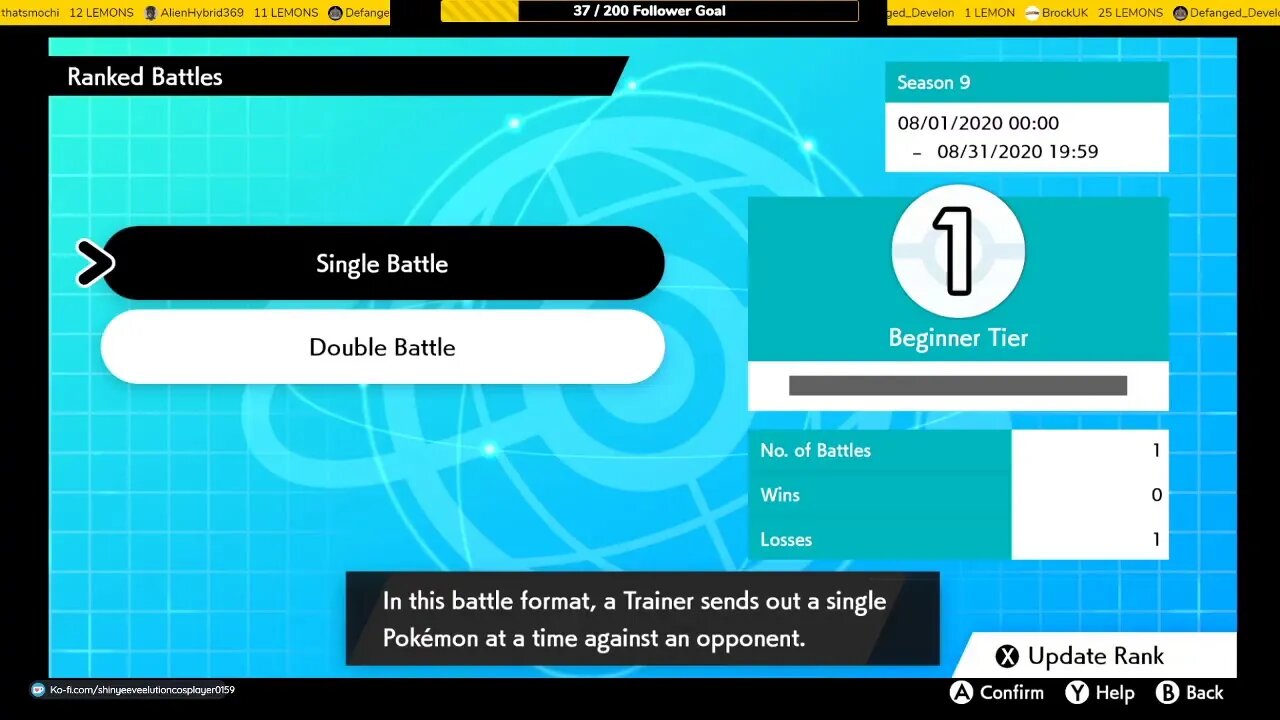 Testing Out A Rental Team In Pokemon Ranked Battles//Road to 200 followers on DLive