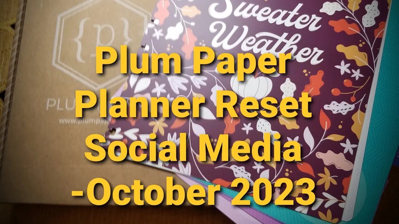 Plum Paper Planner Discbound Reset- Social Media- October 2023