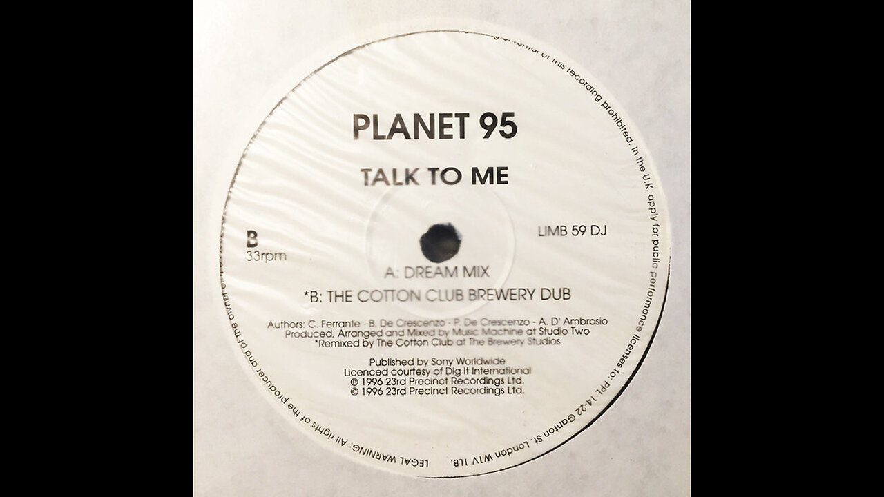 PLANET 95 - TALK TO ME KILKIES LAST RHYTHM MIX