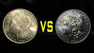 Comparing The1921 Morgan Dollar To The 2021 Morgan Dollar