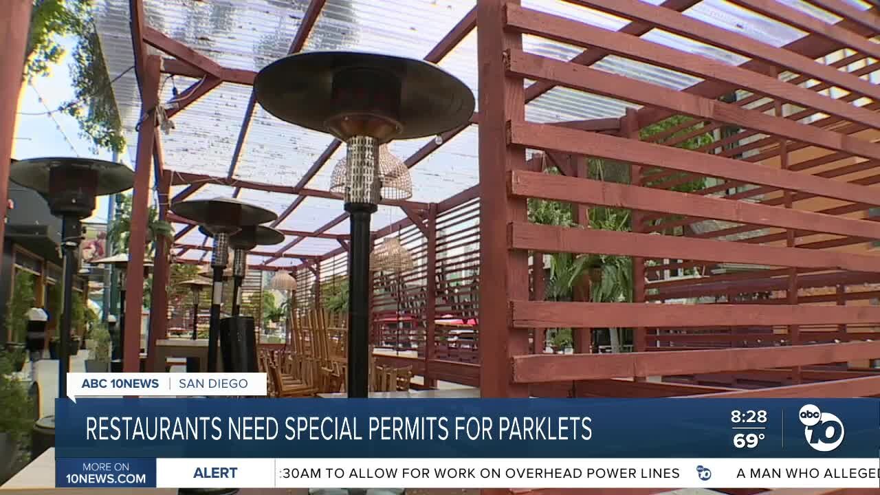 New permit required for outdoor dining parklets