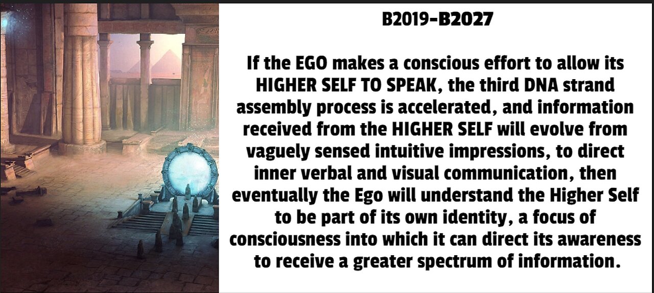 If the EGO makes a conscious effort to allow its HIGHER SELF TO SPEAK, the third DNA strand assembly