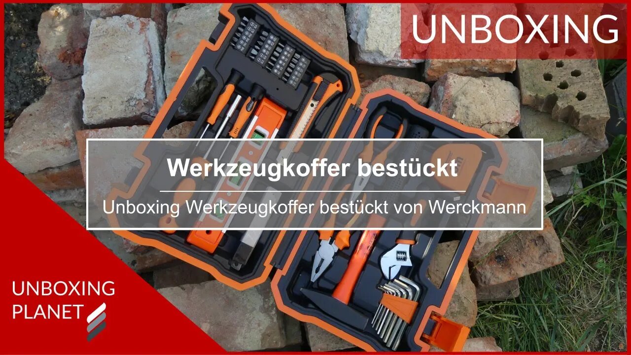 Werkzeugkoffer bestückt mit zahlreichen Werkzeugen - Unboxing Planet