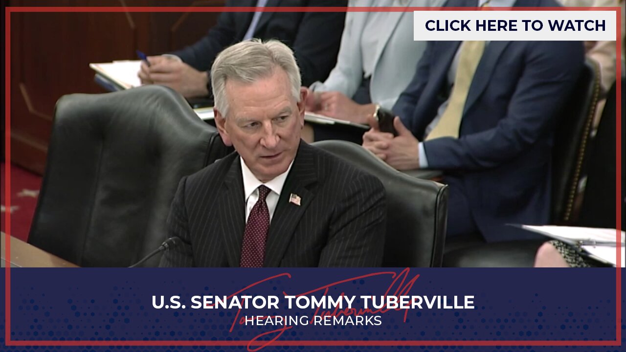 Senator Tuberville Speaks at Senate Agriculture Hearing on the Future Generations of Farmers