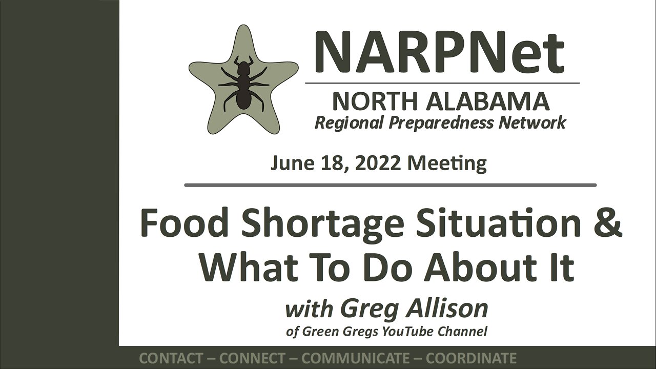 2022-06-18 NARPNet Full Meeting: Food Shortage Situation & What To Do About It