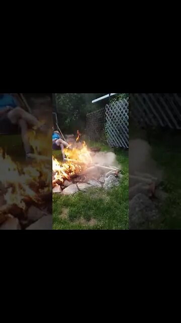 Cheech and Chong Fire - sitting around the back yard fire.