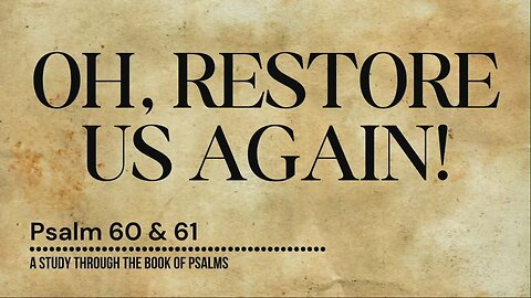 Oh Restore Us Again | Pastor Shane Idleman