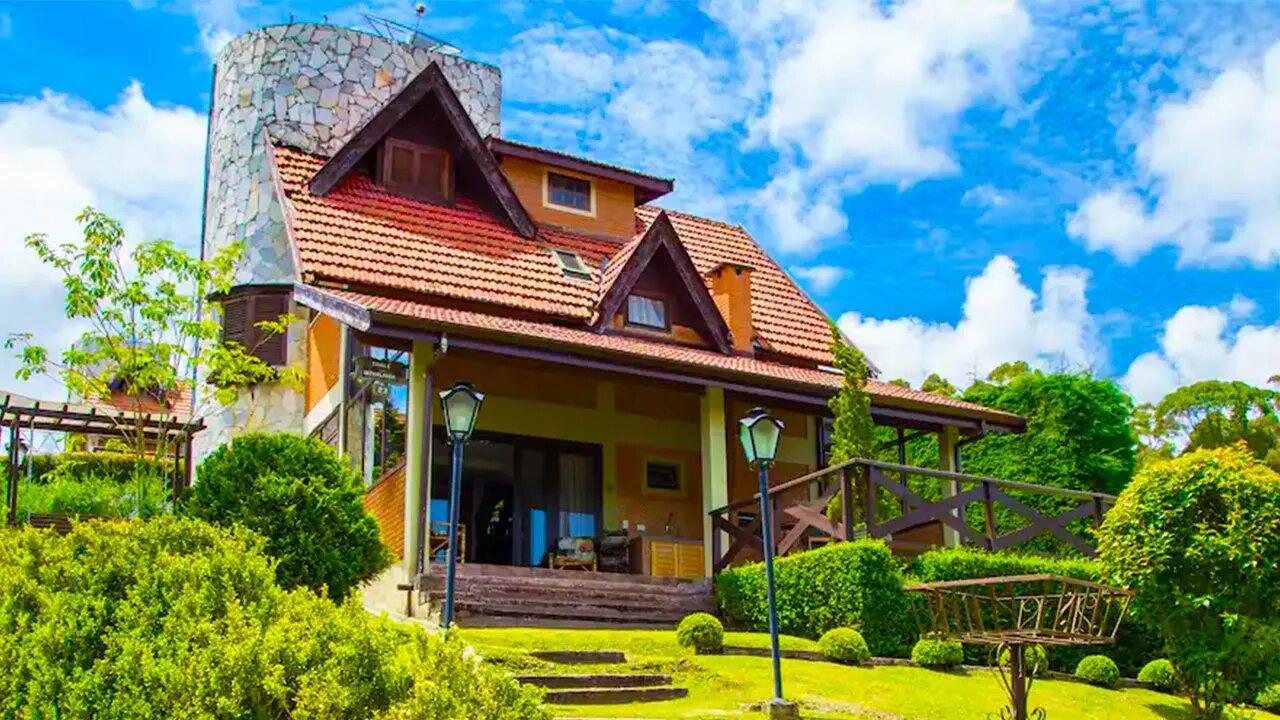 Chalé Suisso Perto do Centro Turístico de Capivari | Hospedagens Românticas💕