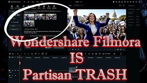 Wondershare Filmora Software AI Generation BANNED TRUMP AI Images But Allow Kamala Harris AI Images