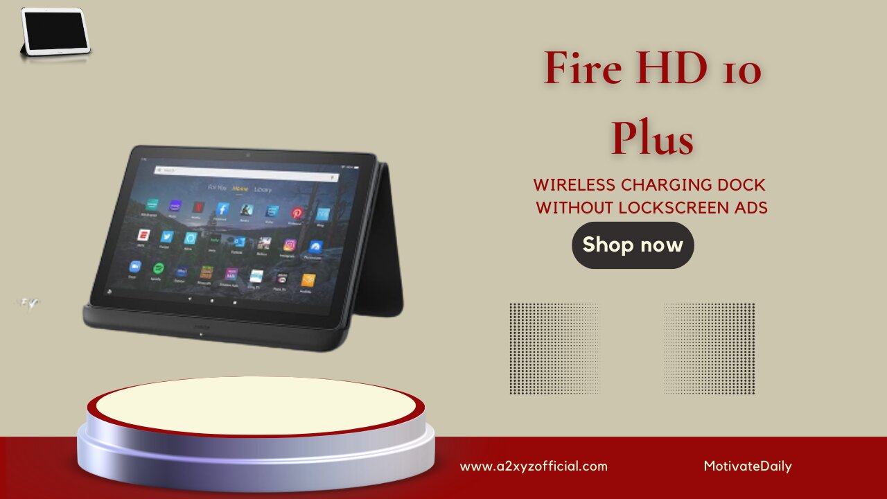 Amazon Fire HD 10 Plus Tablet Wireless Charging