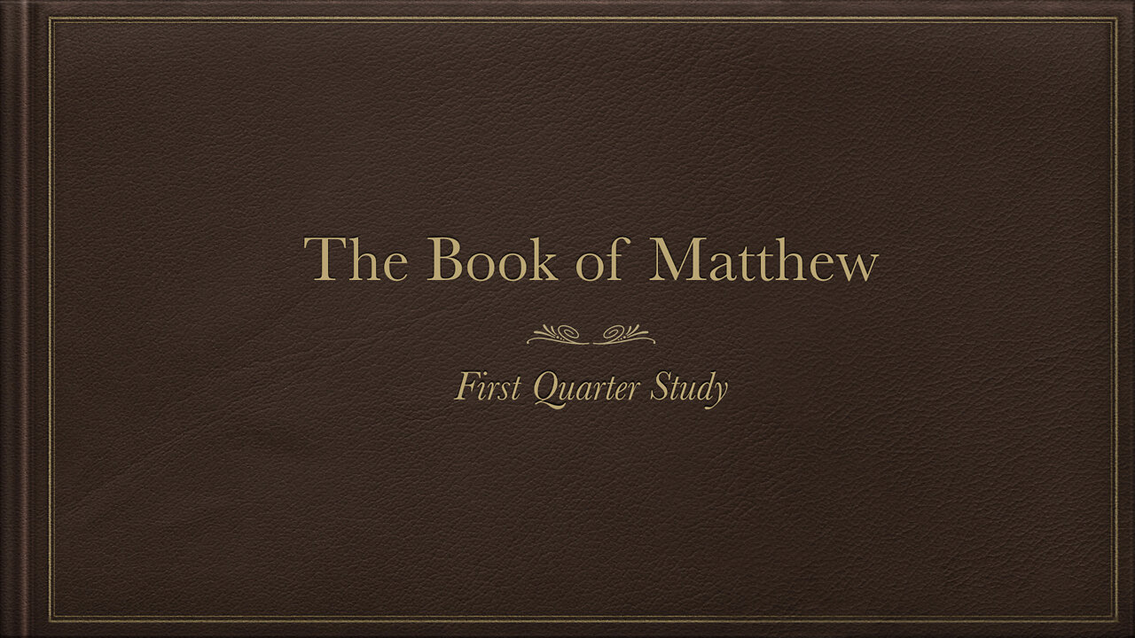 Introduction to Matthew #3