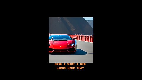 DANG I WANT A RED LAMBO