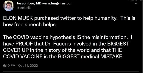 Dr Joseph Lee: Rejects Vax Antibody Obsession, C19 Shots are "Biggest Medical Mistake."
