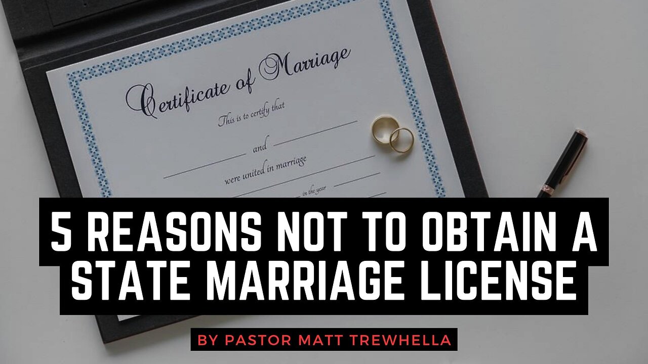 5 Reasons Not to Obtain a State Marriage License