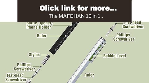 Click link for more information Gifts for Men Dad Him, MAFEHAN 10 in 1 Multi-Tool Pen Set, Fath...