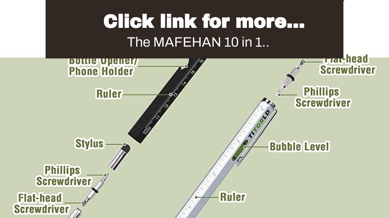 Click link for more information Gifts for Men Dad Him, MAFEHAN 10 in 1 Multi-Tool Pen Set, Fath...