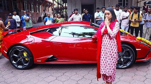 #shraddha kapoor in new Lamborghini ♥️#shorts #youtubeshorts